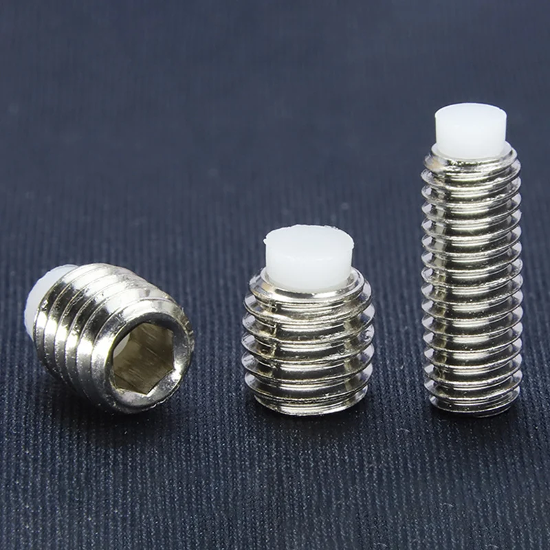 M3 x 2mm 4mm 5mm 6mm 8mm 10mm 14mm 20mm Stainless Steel Hex Socket Nylon Tip Set Screw