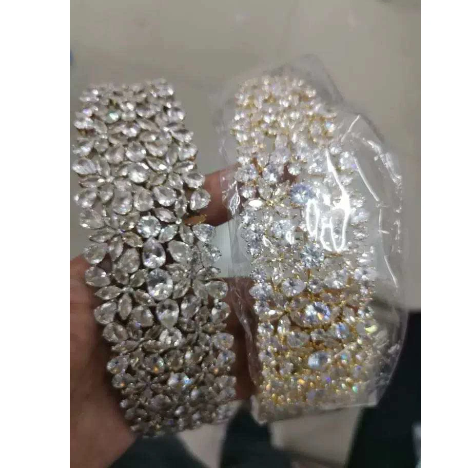 Wedding Hair Accessories Full Rhinestone Zircon Headband Oval CZ Rhinestones Bridal Queen Stars designs Tiara hair Band T0184