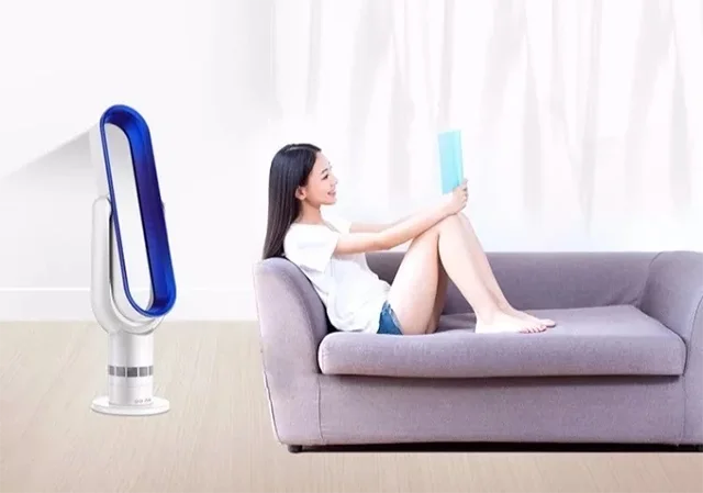 Portable Electric Remote Control Floor Air Condition Cooling Fan Intelligent Table Bladeless fan