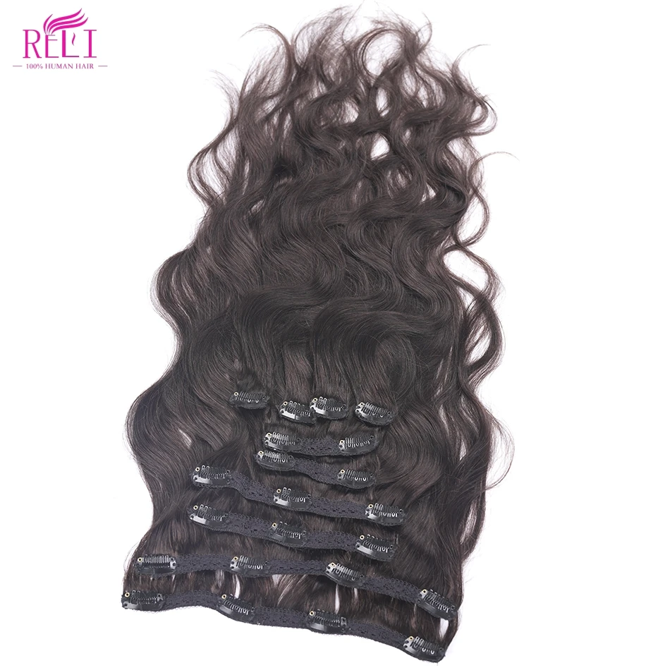 Invisible clip ins human hair seamless virgin remy clip in hair raw indian body wave 100% human hair extensions clip in