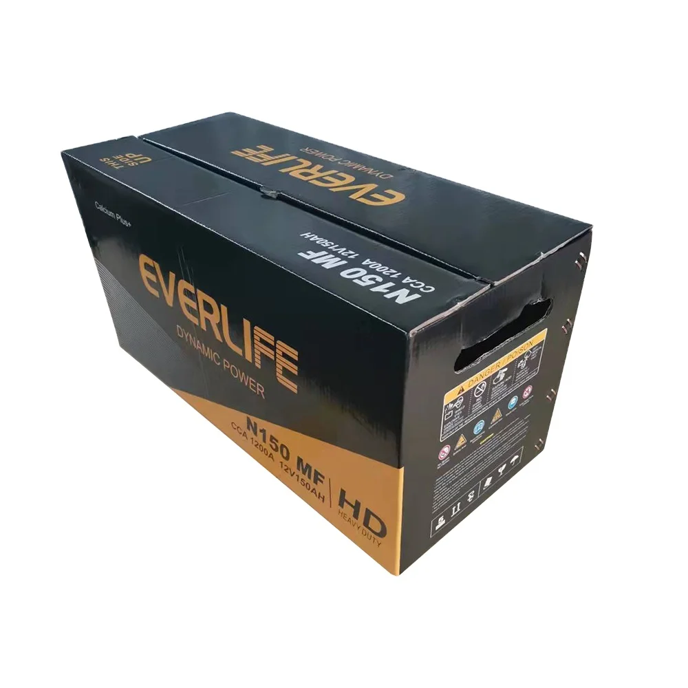 Car batteries  12V 150AH factory price  high quality n150 for OEM warranty 1 years for start battery lead acid battery