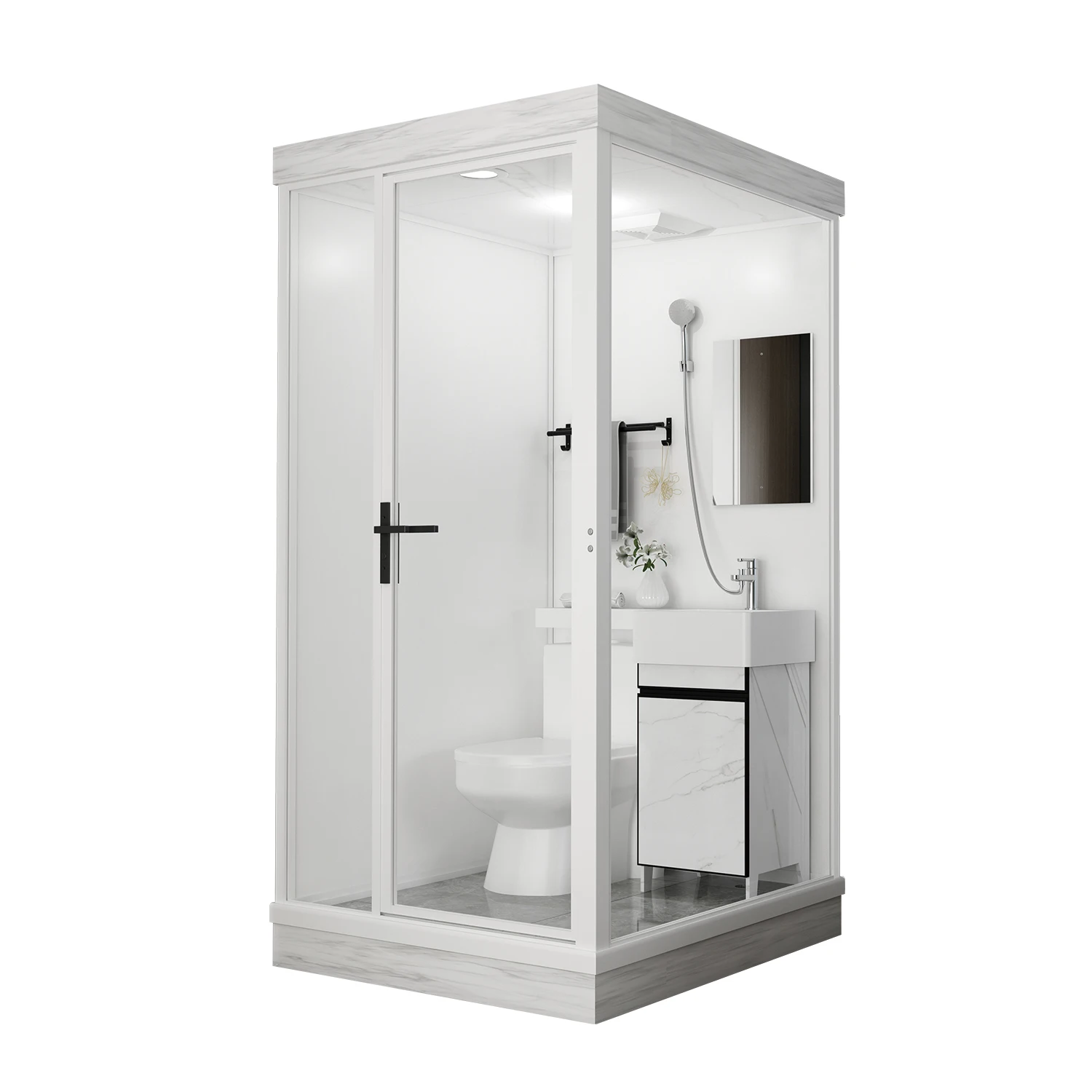 Integrated design prefabricated bathroom modular prefab bathroom pod with toliet