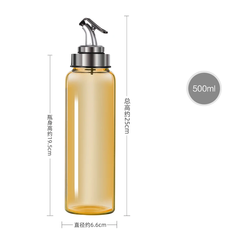 Widely Used Superior Quality Luxury Round High-borosilicate Oil Bottle