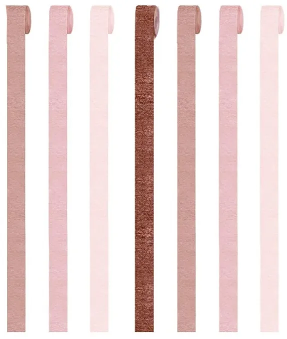  GiveU Rose Gold Crepe Paper Streamers Wedding Party Supplies paper streamer