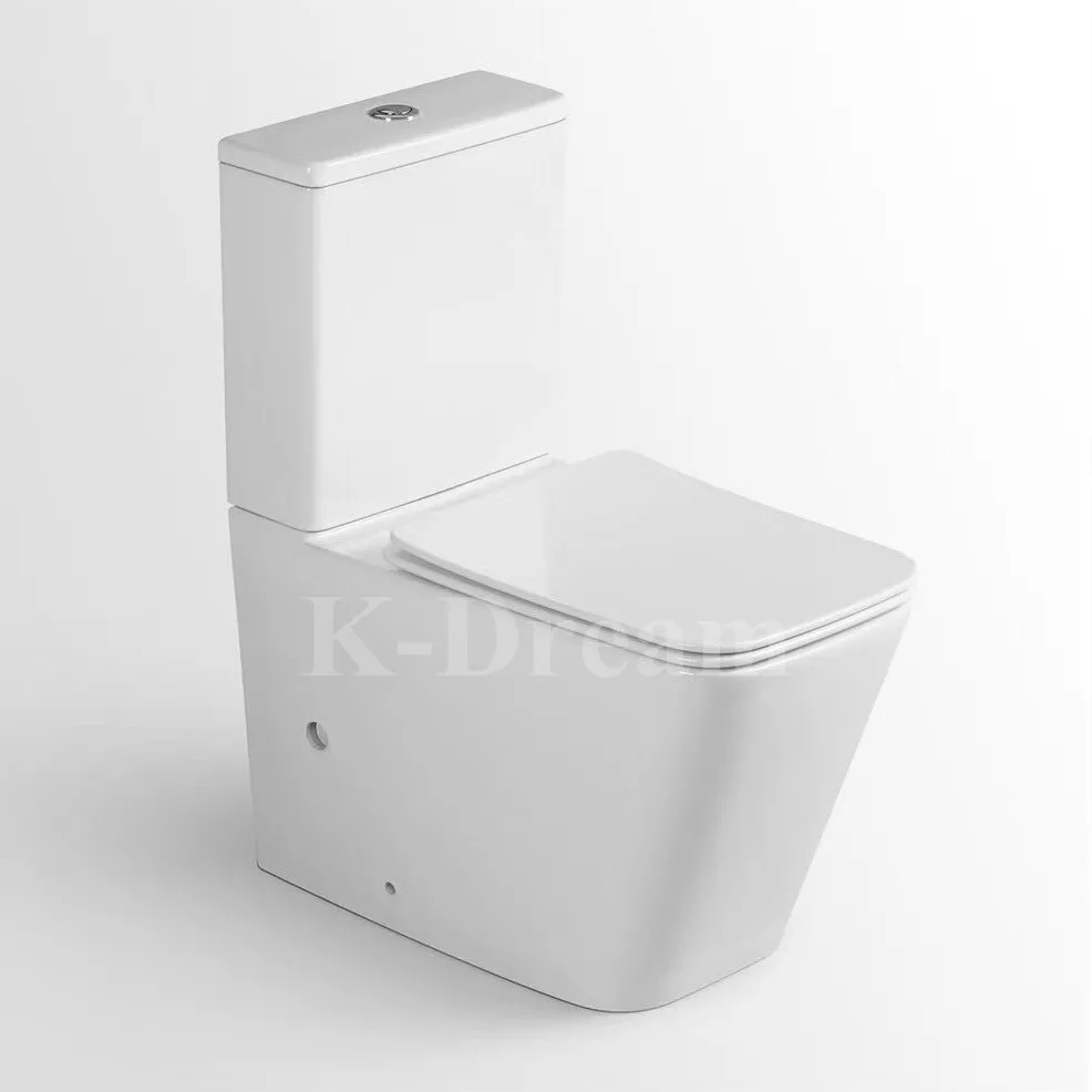 KD-T027TP Grace Bathroom Products Ceramic Modern Two Piece Ceramic WC Toilet Bidet Toilet Hotel Sanitary Ware White Water Closet