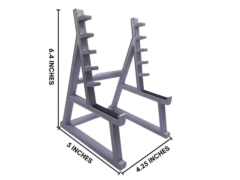 Squat Rack Pen Holder Mini Desk Ornaments with Barbells Functional Desk Organizer for Fitness Enthusiasts and Weightlifting Fans