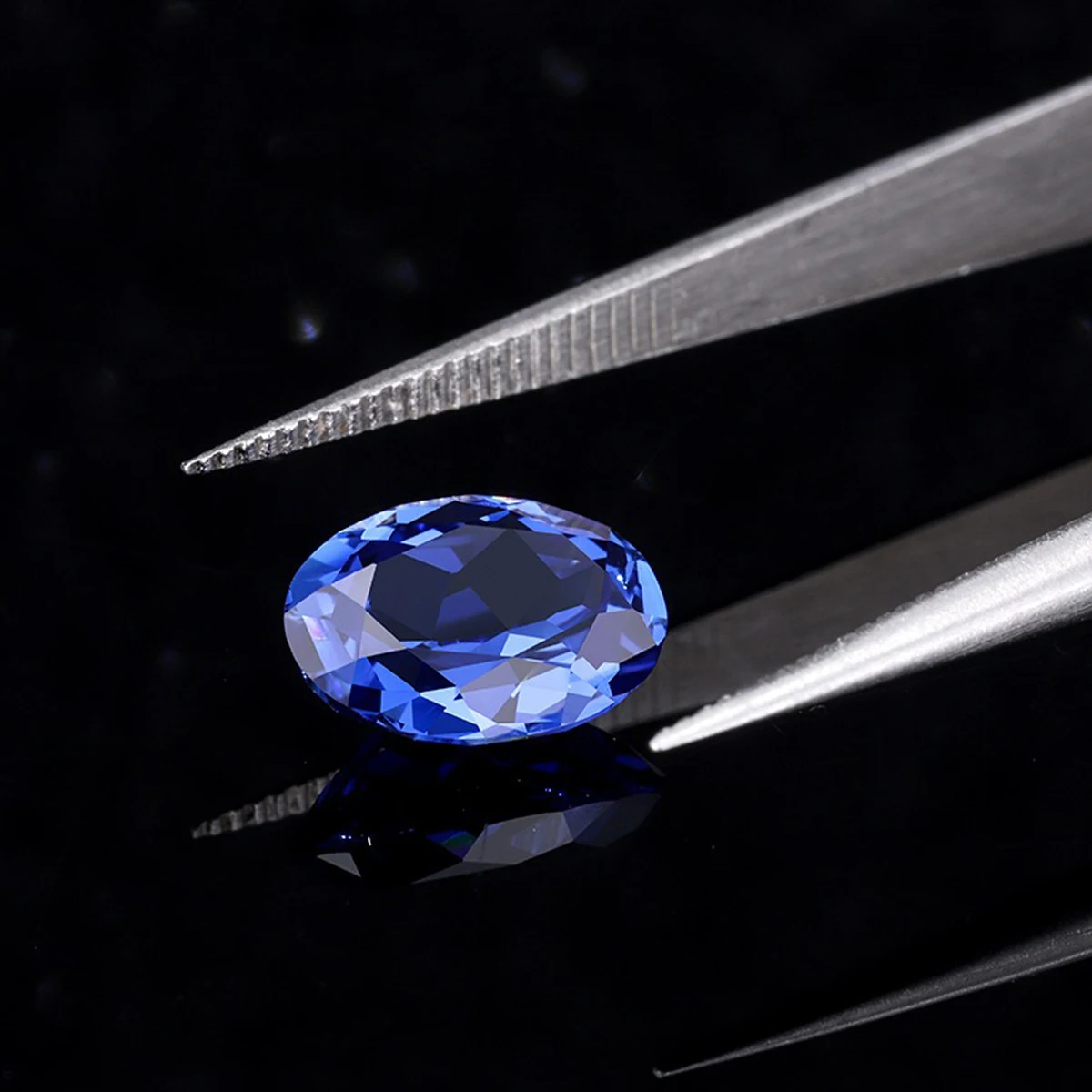 Oval Cut Lab Grown Loose Sapphire Real Hydrothermal Synthetic Royal Blue Sapphire Gemstone Stones