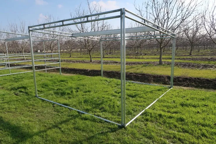 Hot Dip Galvanized Horse Equipment Classic Open Shelters for a Pasture or Existing Stalls