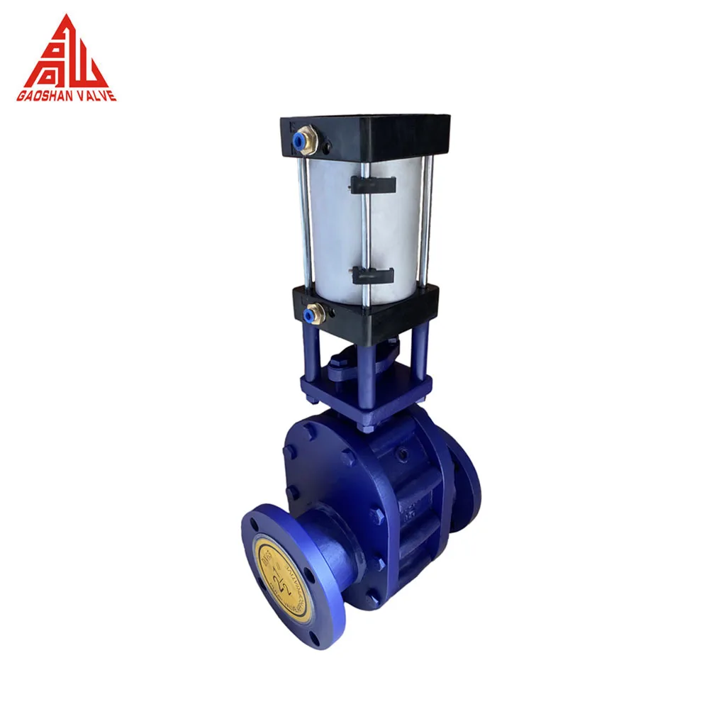 BZ643TC Feed Valve WCB Carbon Steel Ceramic Pneumatic Feed Valve