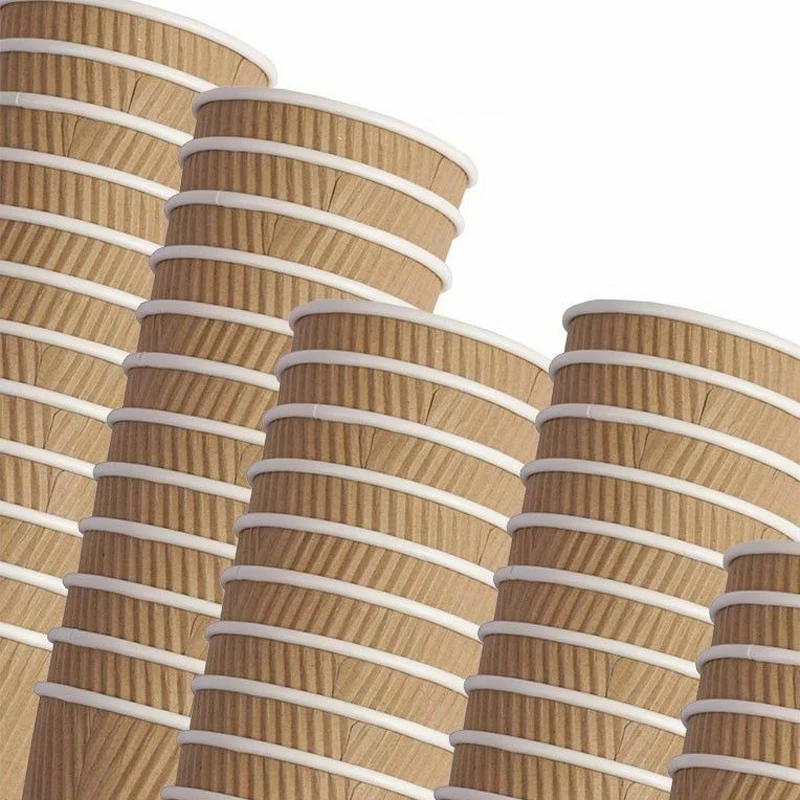 
Customized eco protection corrugated paper cup disposable hot milk tea drink coffe paper cup 