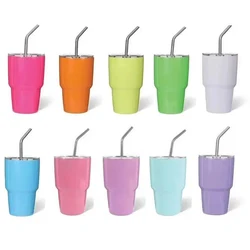 NEW 2oz tumbler shot glass stainless steel shot glasses 60ml shot glass cup mini tumbler with straw and lid