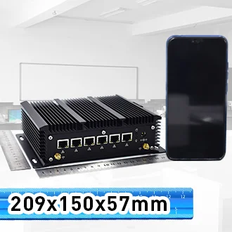 HYSTOU 6 Lan 12V Cheap Price Celeron 2955U Win 7 10 Linux Cloud Compute Servers Firewall Mini Server Pc