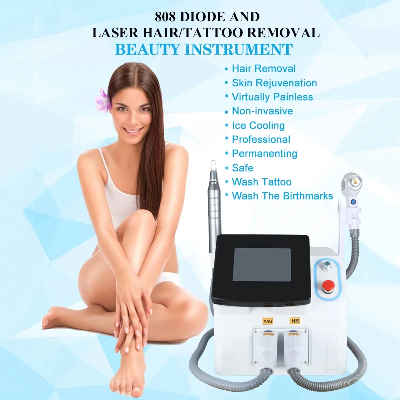 Beauty Tools Picosecond Picosureing 532nm 1064 nm 1320 nm Tattoo Removal Machine 808 Diode Laser Hair Removal Device