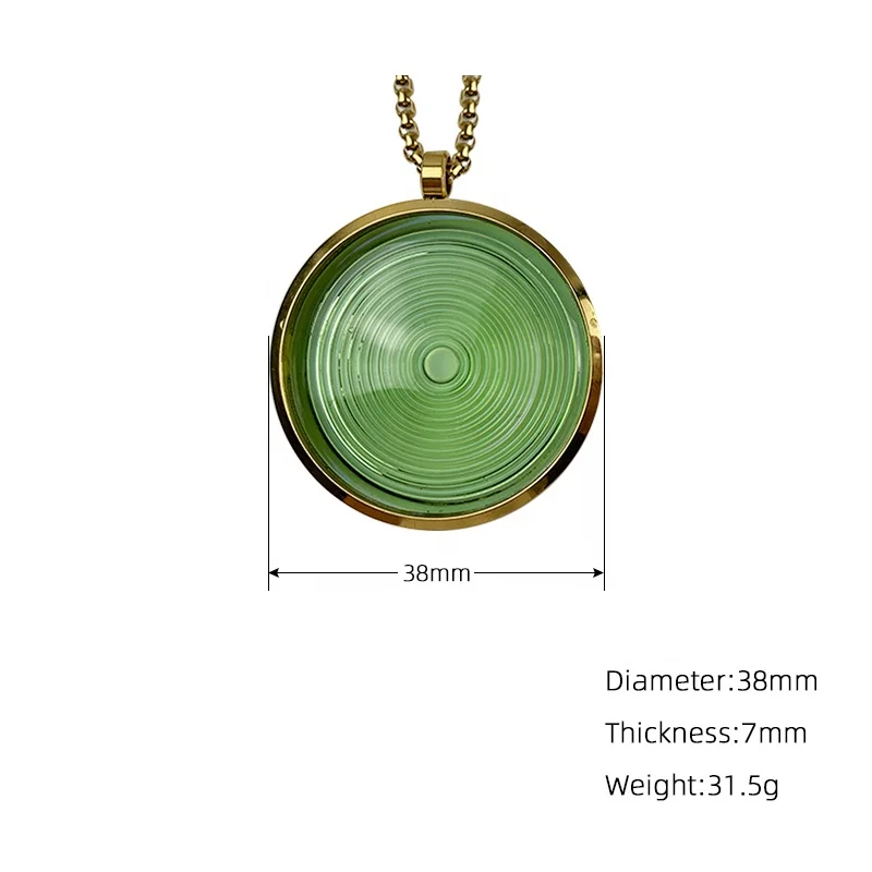 Custom Color Changing Bio Scalar Energy Alpha Spin Dic Glass Energy Necklace Pendant