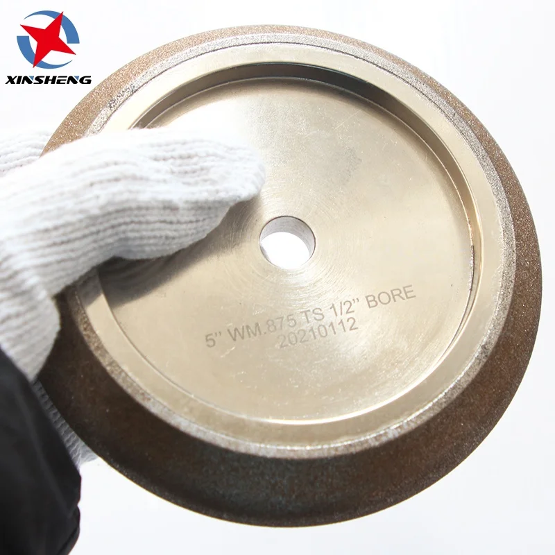 Sharpening sawmill bandsaw blades angle Electroplated CBN grinding Wheel disc WM diamond stone