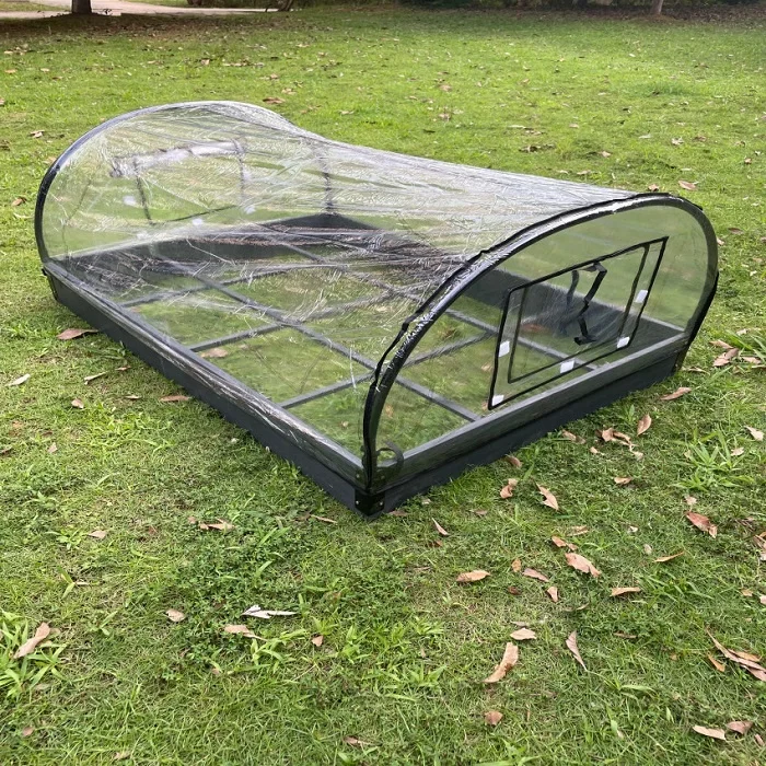 Jaalex Outdoor Wooden Waterproof Rectangular Garden Planter Bed Flexible Plastic Planting Box