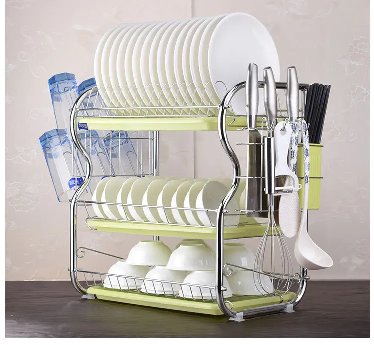 
Restaurants Multifunction Kitchen Rice Bowl Food Plate Dish Storage Container Rack 