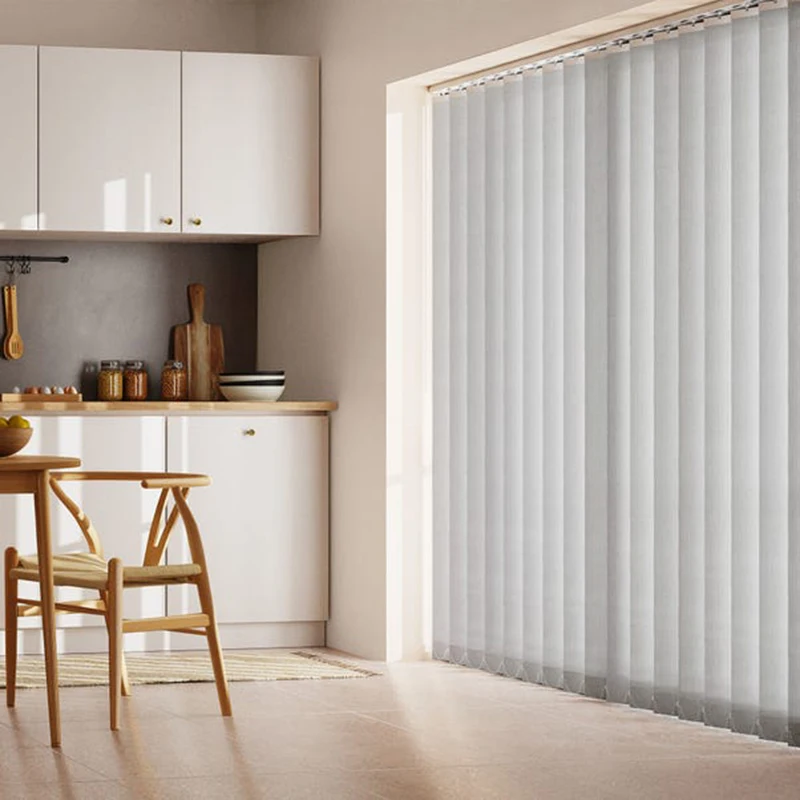 Various colors of motorized fabric vertical blinds fabric 89mm cheap white