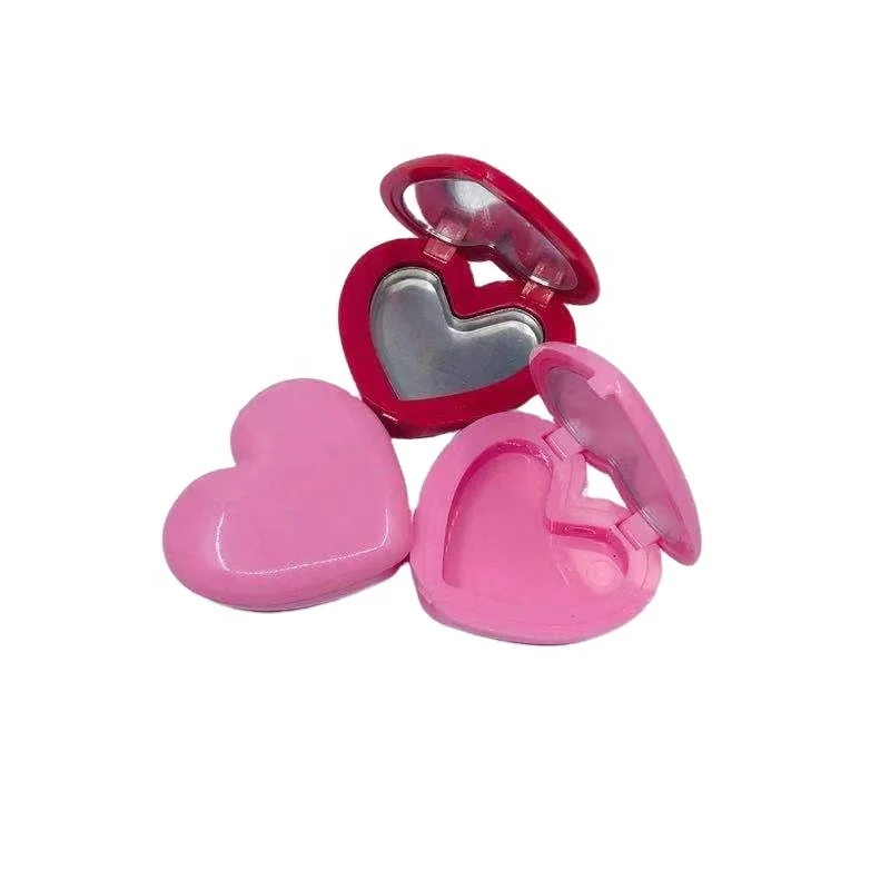 
Colorful 1.5g mini Lip stick container ,Pressed heart shape palette powder case pressed 