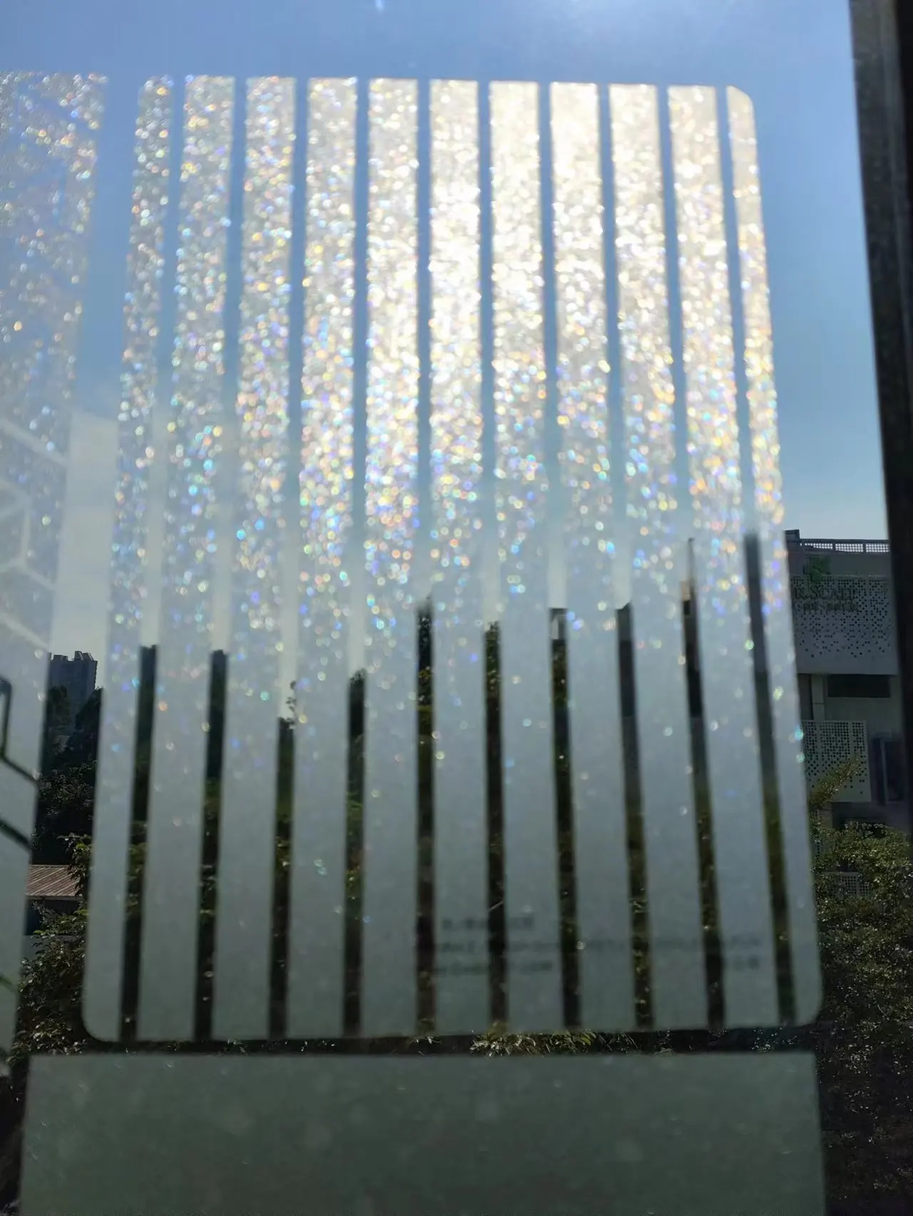 Stripe Sparkling Cold Lamination Film  PVC Film for Glass Decoration and Protection