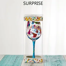 Забавное Рождественское украшение на заказ, бокал с цветным штоком, бокал для вина с принтом