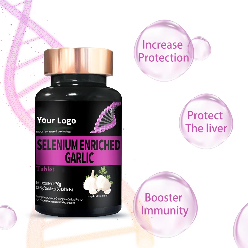 Healthcare health supplement private label Selenium-rich garlic tablet candy Selenium Enriched Garlic tablet
