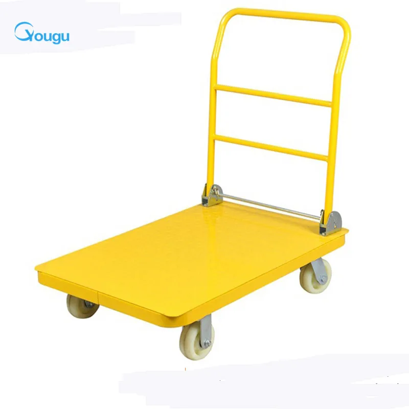 Heavy Duty customized Metal Rack hand pallet trolley handle platform trolley