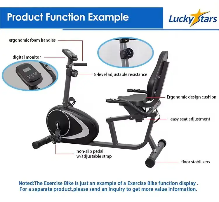 Factory Sale Low Price Old People Workout Recumbent Bicycle Elderly Use Exercise Bike With Backrest