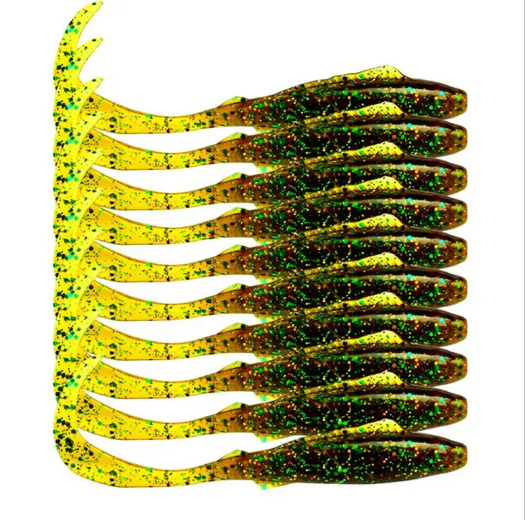 10pc/Lot Soft Silicon Rubber Baits Shad Fishing Lures Swim Baits