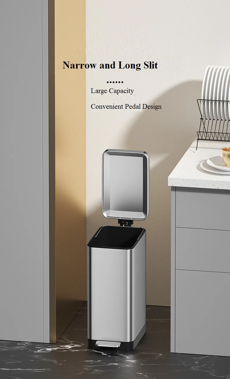 standing trash bin/ dustbin bags with low price cheap garbage bins/trash made in China metal press type garbage can