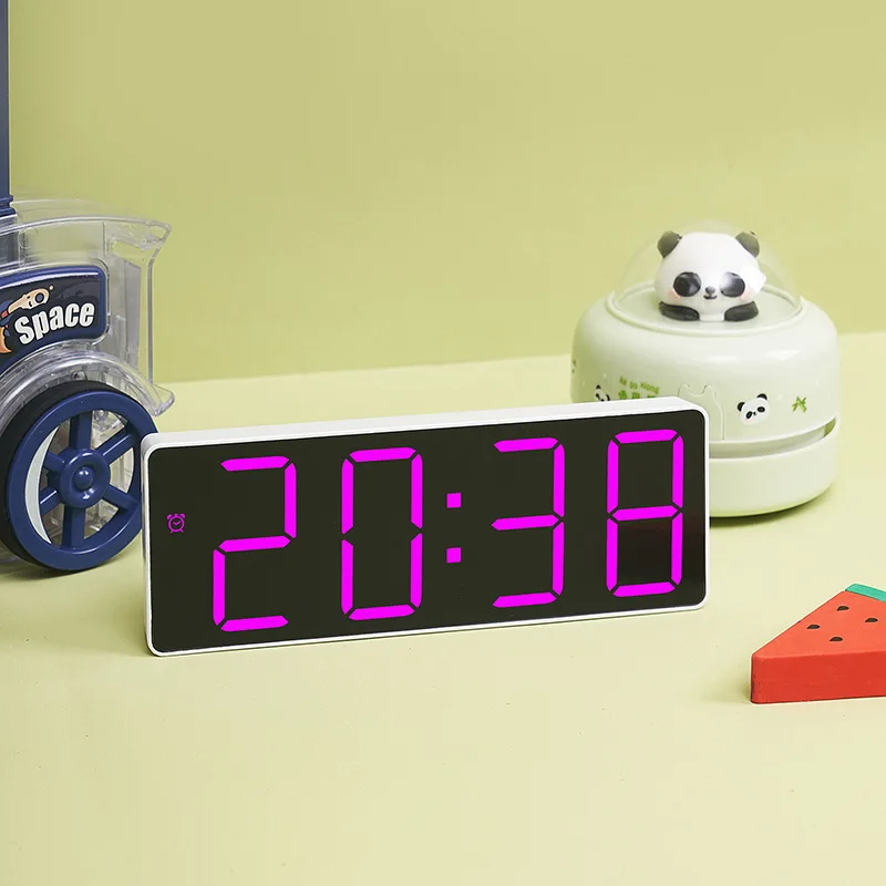 smart 24/12 hour 3d led digital with temperature house deco table alarm clock