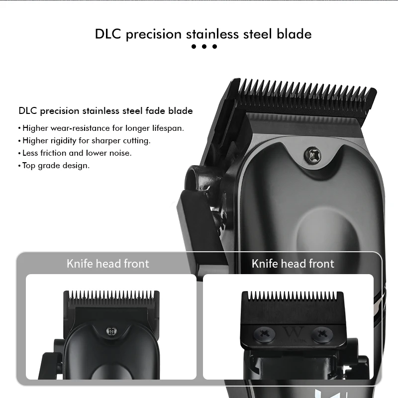 WMARK NG-2047 Wholesale Electric Super Speed Brushless Motor DLC Blade Rechargeable Barber Hair Clippers Trimmer For Salon