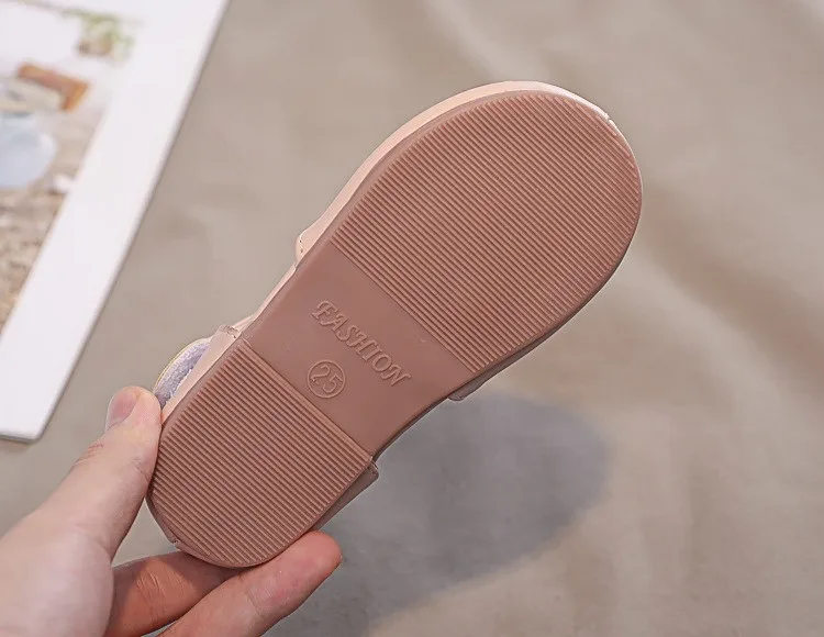 Comfy knot bow kid girls fashion dress shoes children leather princess shoes in summer