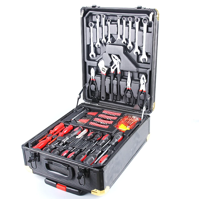 186 pcs kraftman tool set with mechanical hand tools in alu case
