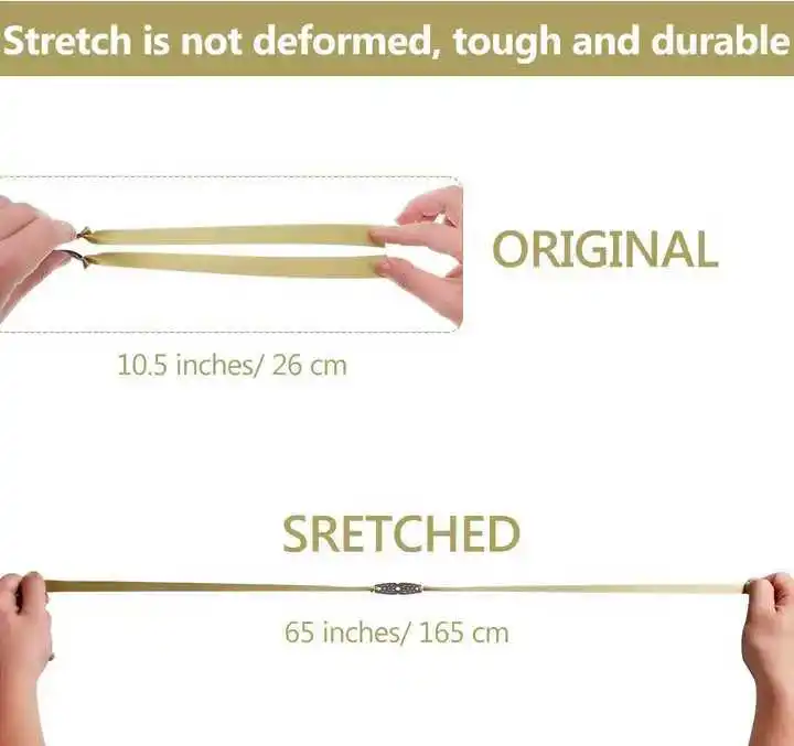2.0mm Thick and Strong Slingshot Flat Rubber Band with Durable Range, High Elasticity for Shooting, and  Flat Leather