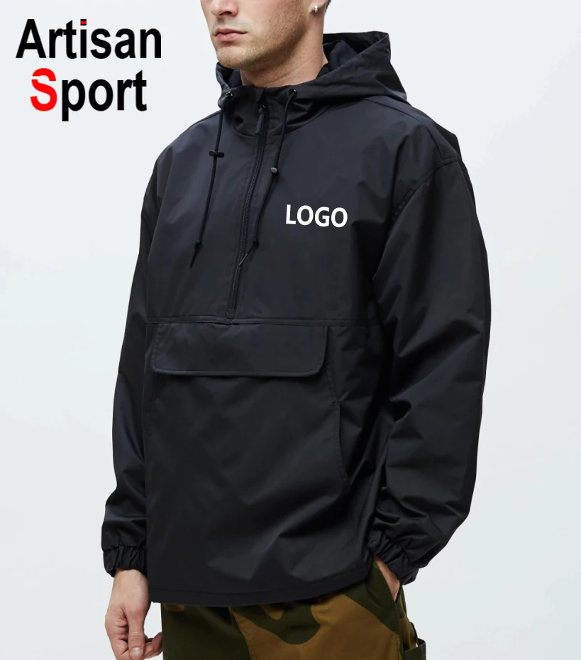 
wholesale windbreaker Casual Windproof jacket Custom mens pullover Windbreaker Coat jacket 