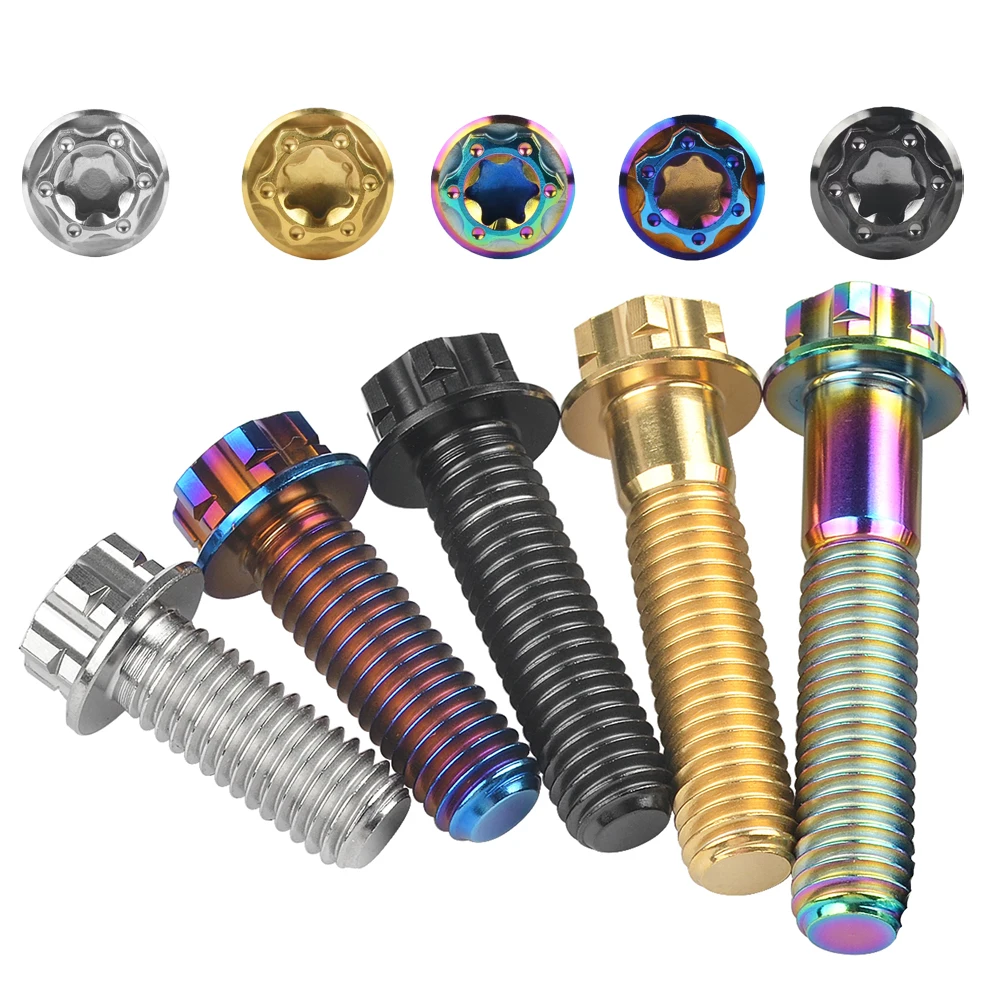 Colored Titanium Screws Bolts For Bike Racing Aircraft Baoji M15 Baituite MTB Mirror Red Din912 Ferrari Titanium Bolt