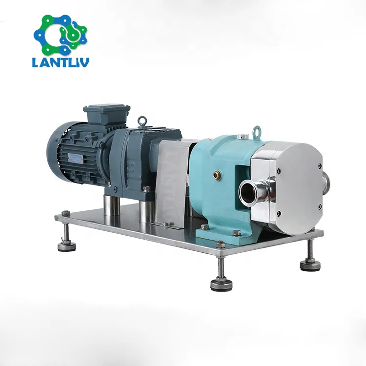 Food Grade Rotary Lobe Pump High Viscosity Syrup Jam Sanitary Transfer Pump SS316L 3kw Positive Displacement Pump For Seasonings