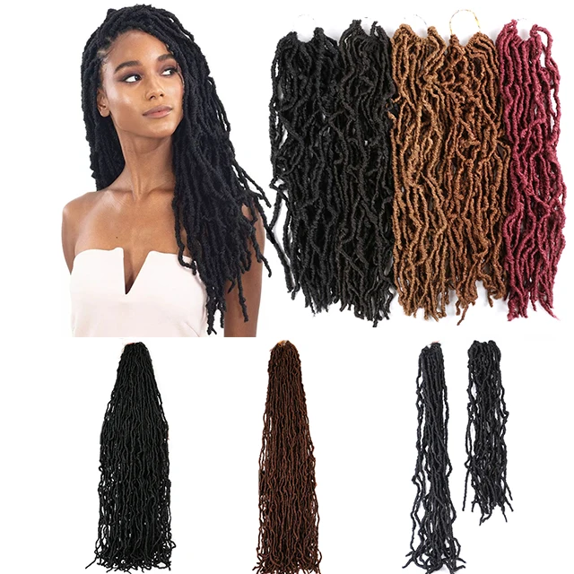 Nu locs crochet hair soft synthetic 14 18 24 36 inches wholesale quality jumbo braiding hair for women
