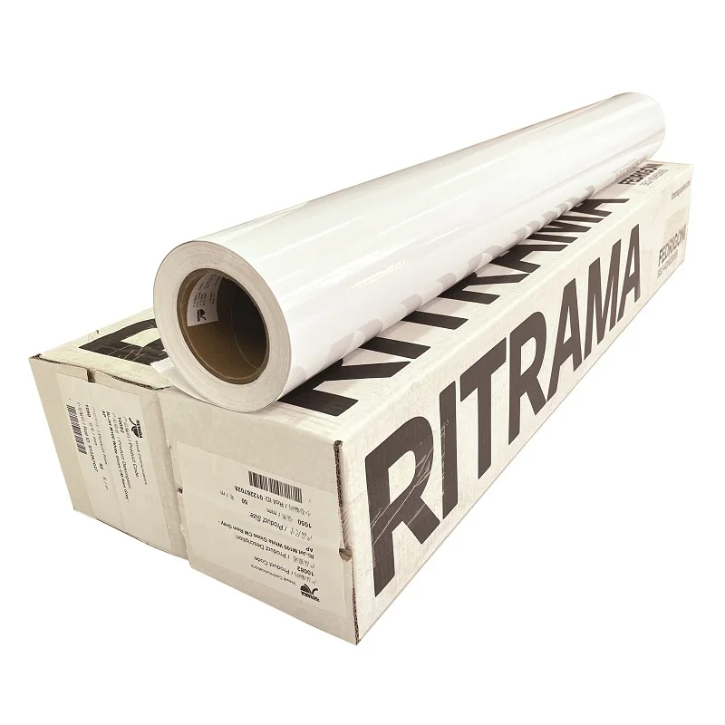 Glossy High Adhesive White PVC Film Printable Eco Solvent Printing Adhesive Vinyl