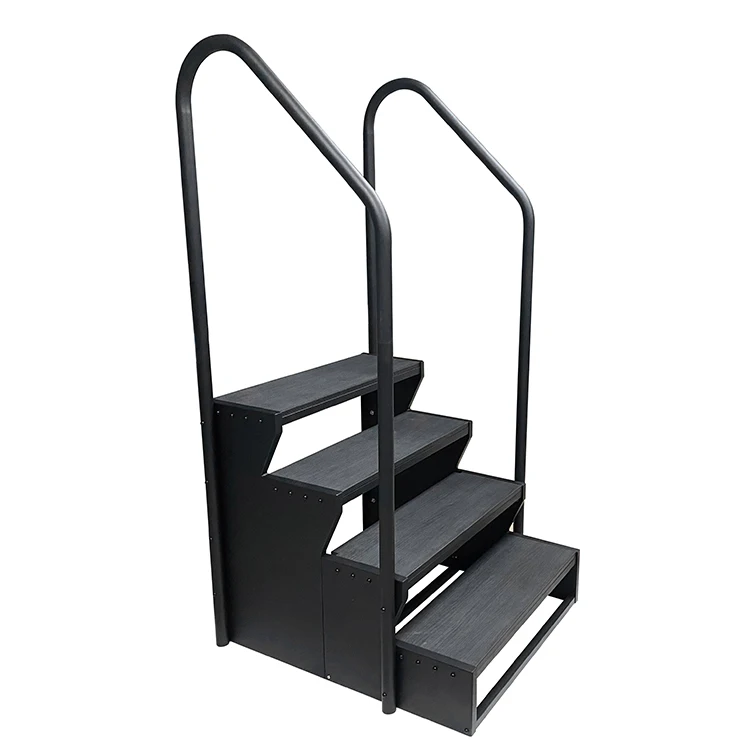 Waterproof synthetic wood outdoor spa hot tub step swim spa stairs ladder