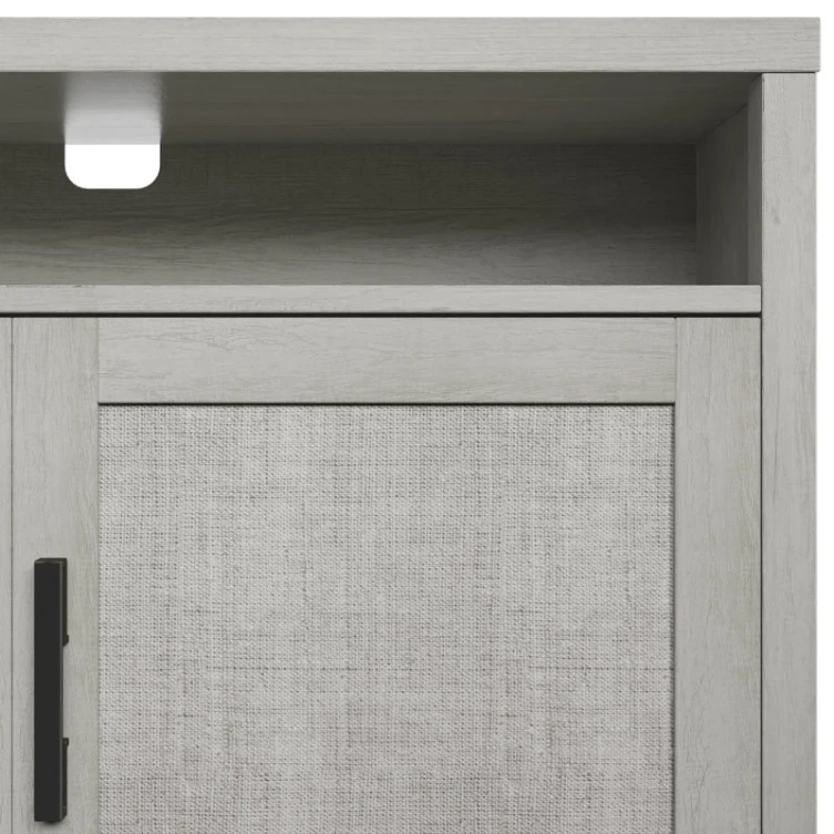 bedroom hidden curved wood tv lift stand home furniture cabinet rattan media console