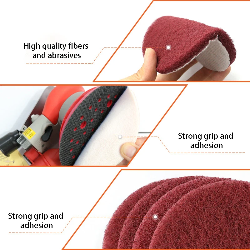 Abrasive Non Scratch Scouring Pads Clean Discs Nonwoven Scouring Pads Kitchen Cleaning Abrasive Green Scouring Pad 2/3/4/5 inch