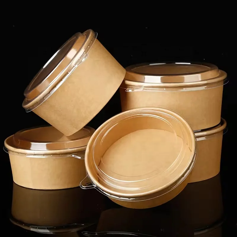 2024 Transparent Philippine/USA Green christmas rectangular windows gold paper bowl with lids