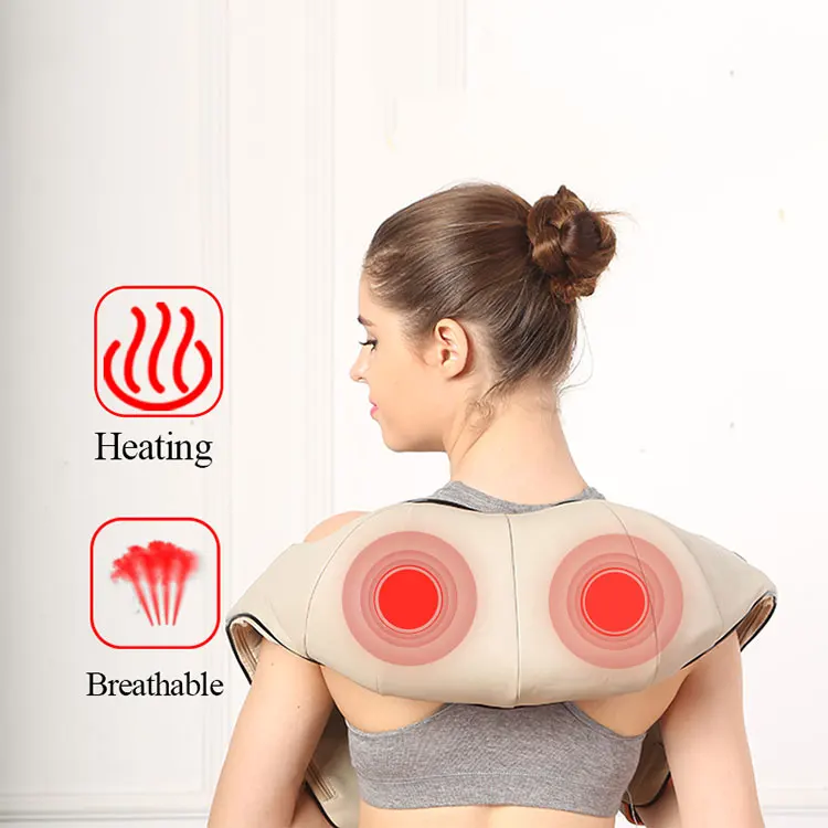 Rechargeable Shoulder Vibrating Electric Back And Neck Massager, Cervical Massage Shawl