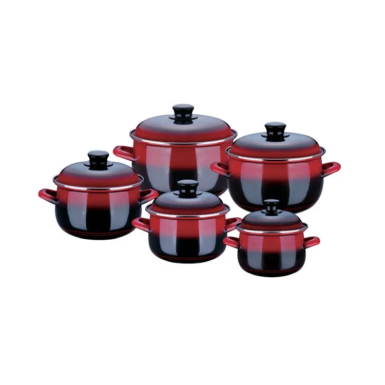 Kitchenware Enamel Cookware Set Ceramic Casserole Dish With Glass Lid