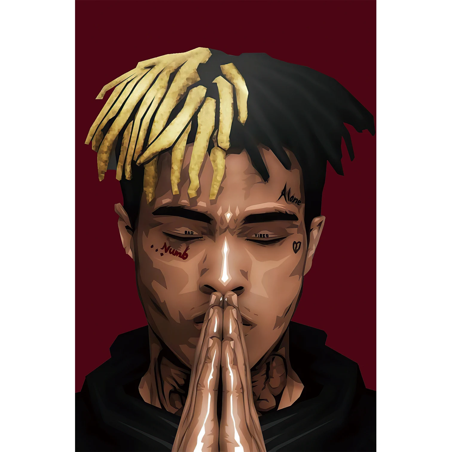 Rap star XXXTentacion Hip-Hop culture  picture print on canvas and poster wall art pop painting for room and home decoration