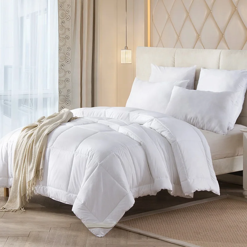 Comforter Bedding Sets Downproof Cotton Fabric Hotel Quilt Hollow Fiber Duvet Infill