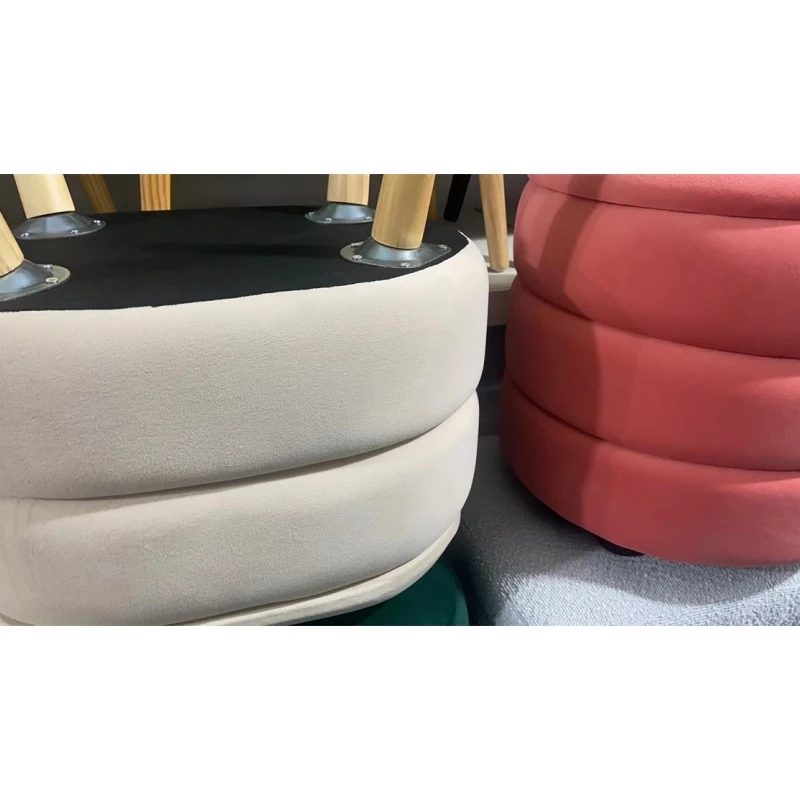 Fuzhou Fytch Mushroom Storage Ottoman Stool with Removable Lid Pouf Shaped Ottoman Wooden Cute Footstool Storage Stool