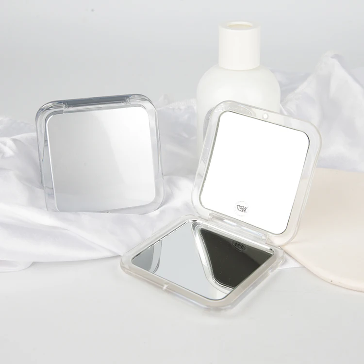 Custom Logo High-End 1X/15X Magnifying Small Mini Double Sided Foldable Mirror Cosmetics Compact Mirror For Purse Pocket
